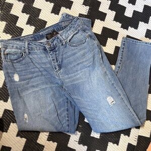 Universal Thread Light Blue Distressed Straight Leg Jeans